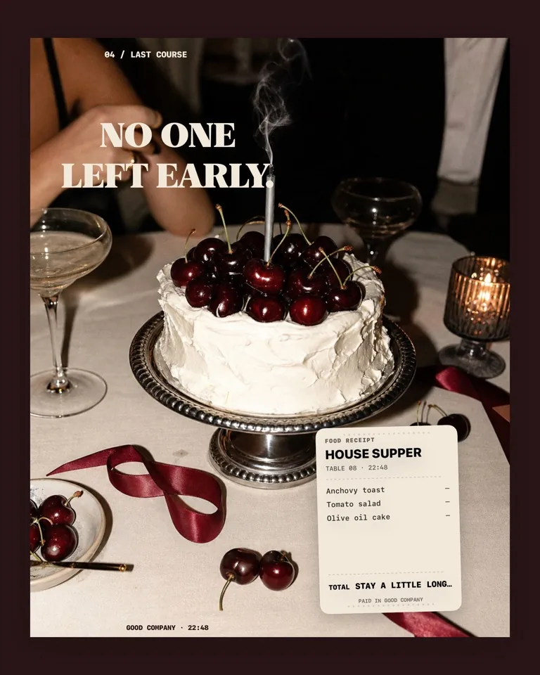 After Eight Supper template, slide 4 of 4