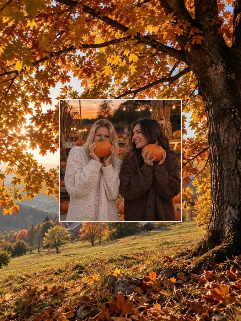 Autumn Outtakes template, slide 1 of 5