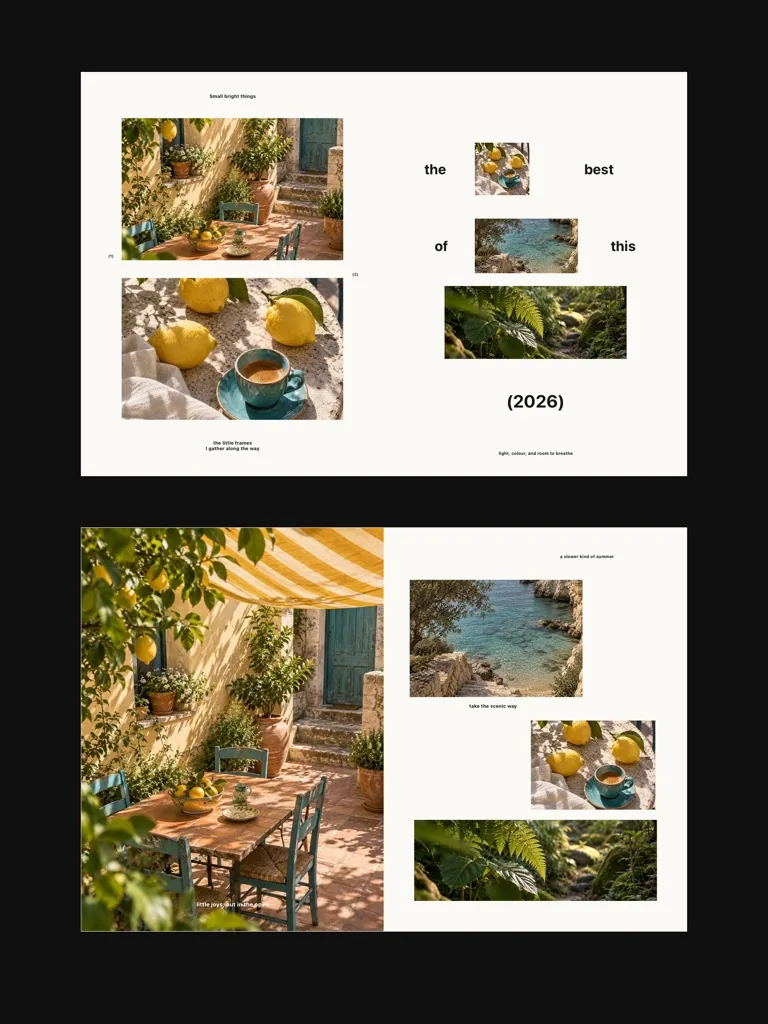 Small Bright Things template, slide 1 of 5